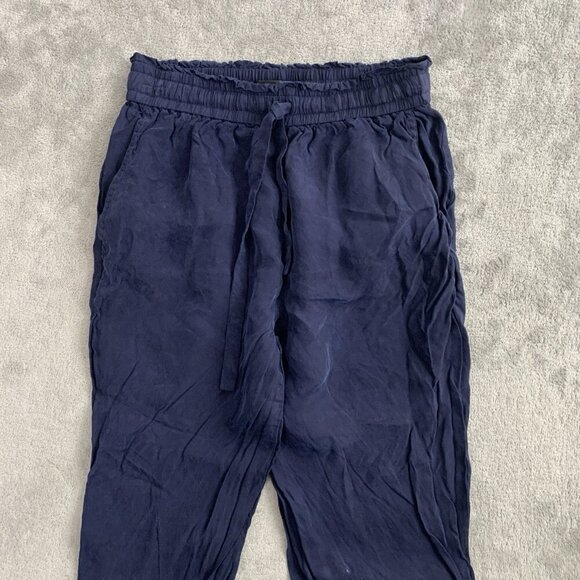 Jenni Kayne Pants Womens XS Navy Blue Rio Elastic Waist Drawstring Cupro Casual - Picture 7 of 12